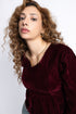The Maroon Cropped Peplum Top